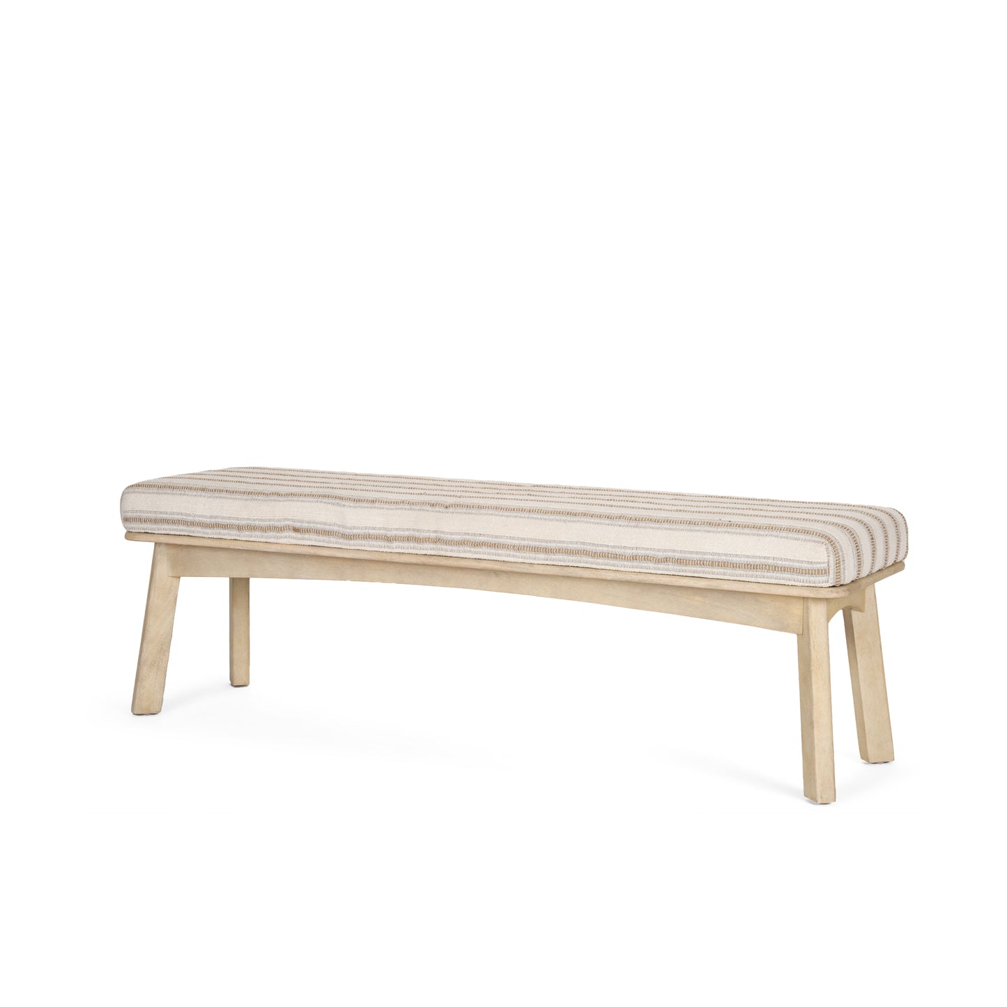 Taimo Bench White Washed Wood | Fabric Blend