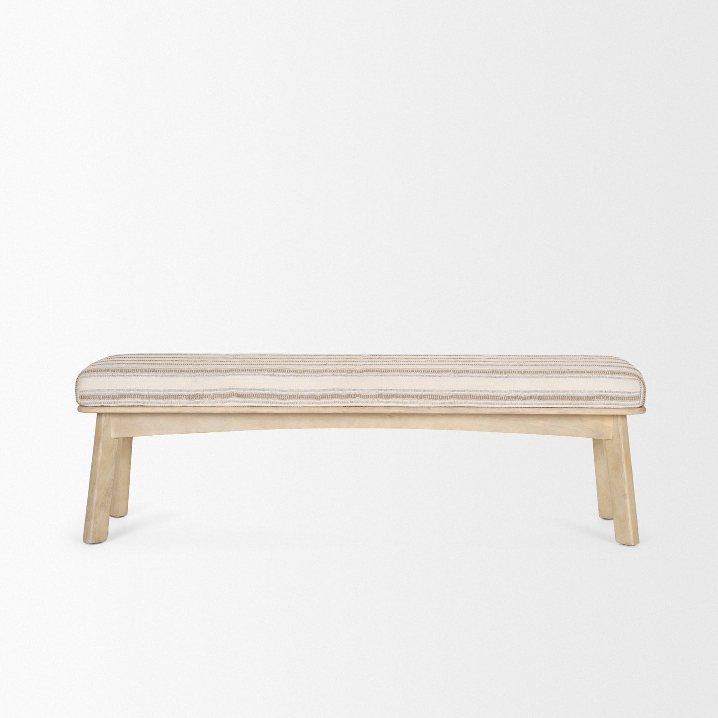 Taimo Bench White Washed Wood | Fabric Blend - benches