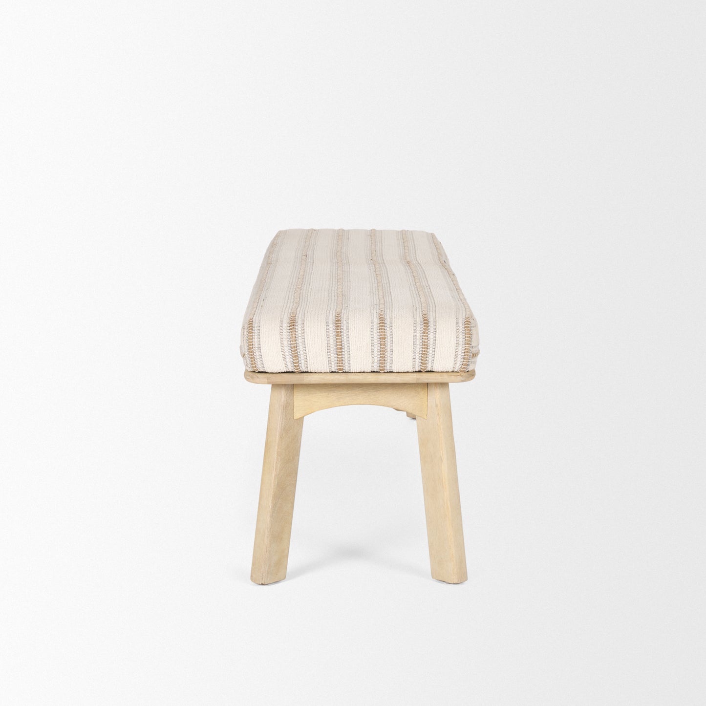 Taimo Bench White Washed Wood | Fabric Blend