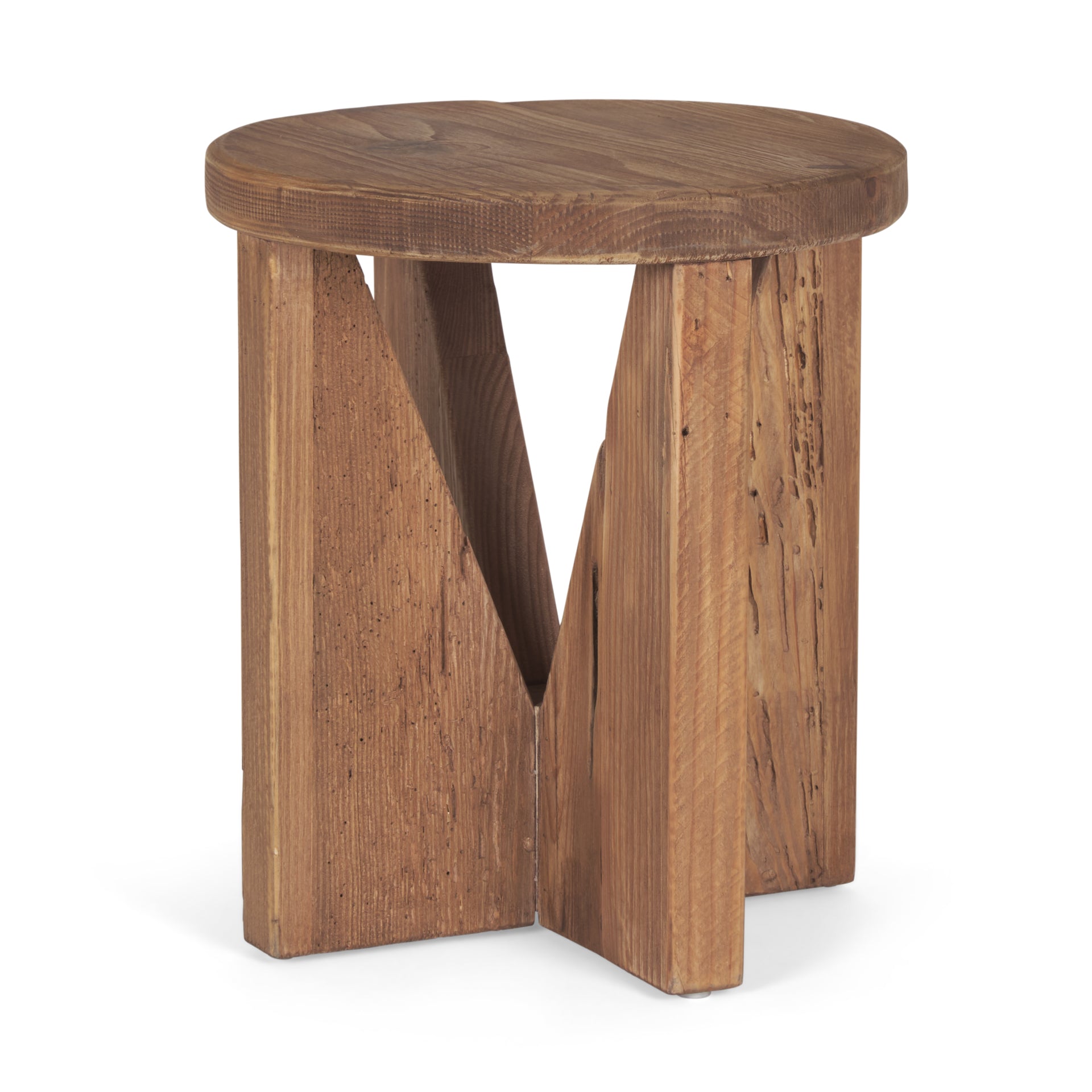 Tahlia Stool Recycled Pine - ottoman-and-poufs