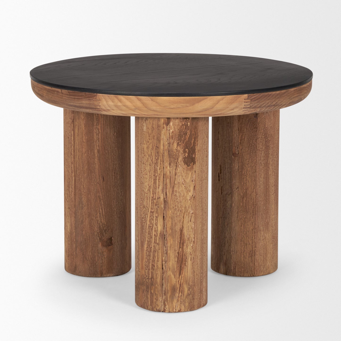 Tucson Side Table Recycled Pine | Black Oak