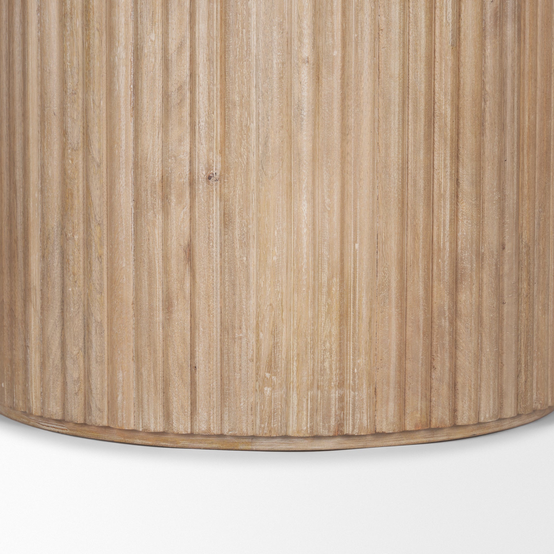 Terra Round Dining Table Light Brown Wood - dining-table