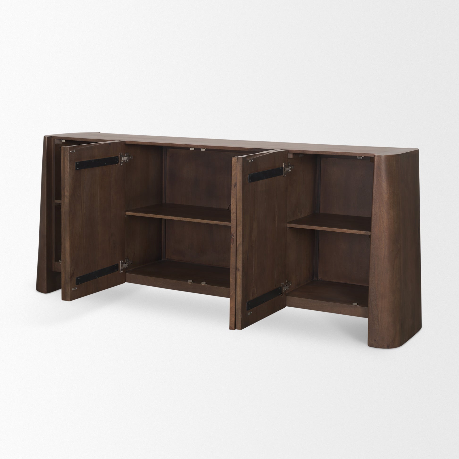 Tammar Brown Wood 4-Door Sideboard