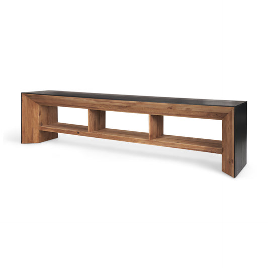 Tabor Media Console Recycled Pine | Black Oak - media-console