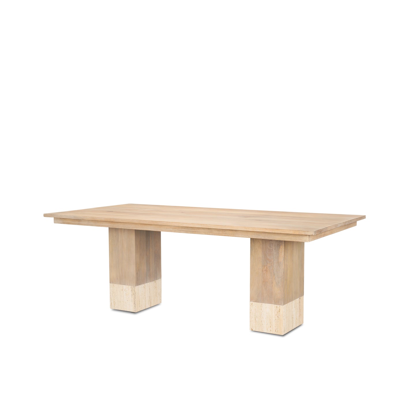 Shivon Dining Table Mango Wood | Travertine | 84"