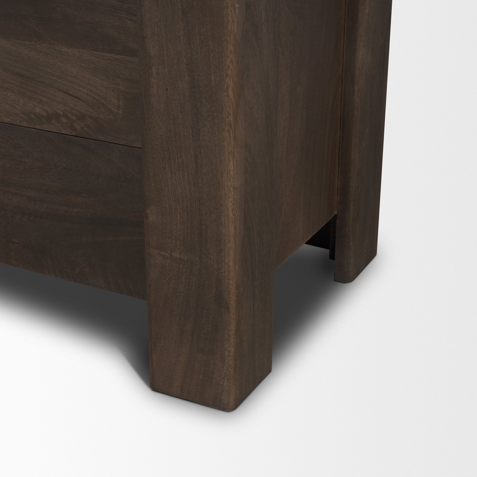 Wallen Solid Dark Brown Wood Curio Cabinet