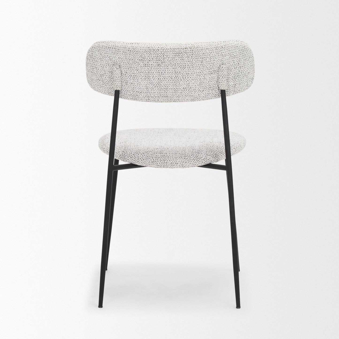 Casey Dining Chair Black Metal | Gray Fabric