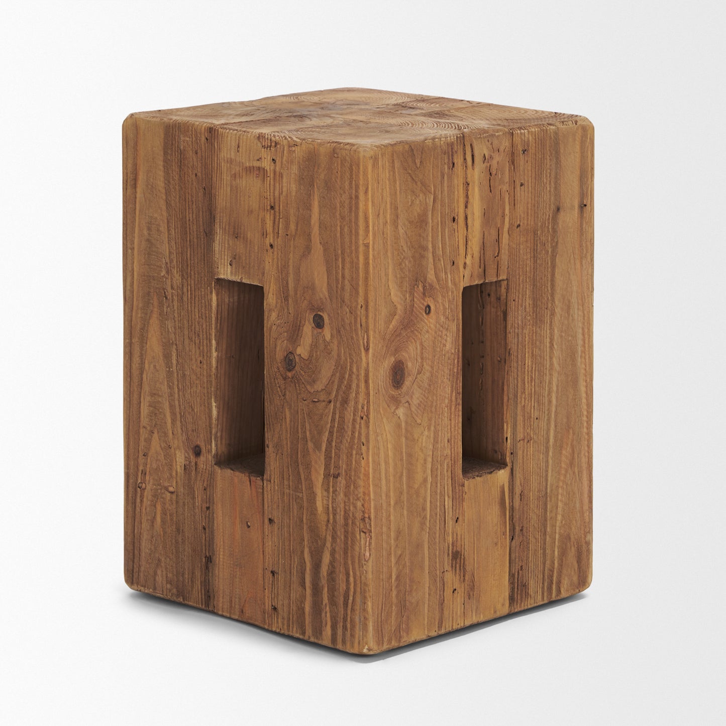 Waylon Stool Recycled Pine - ottoman-and-poufs