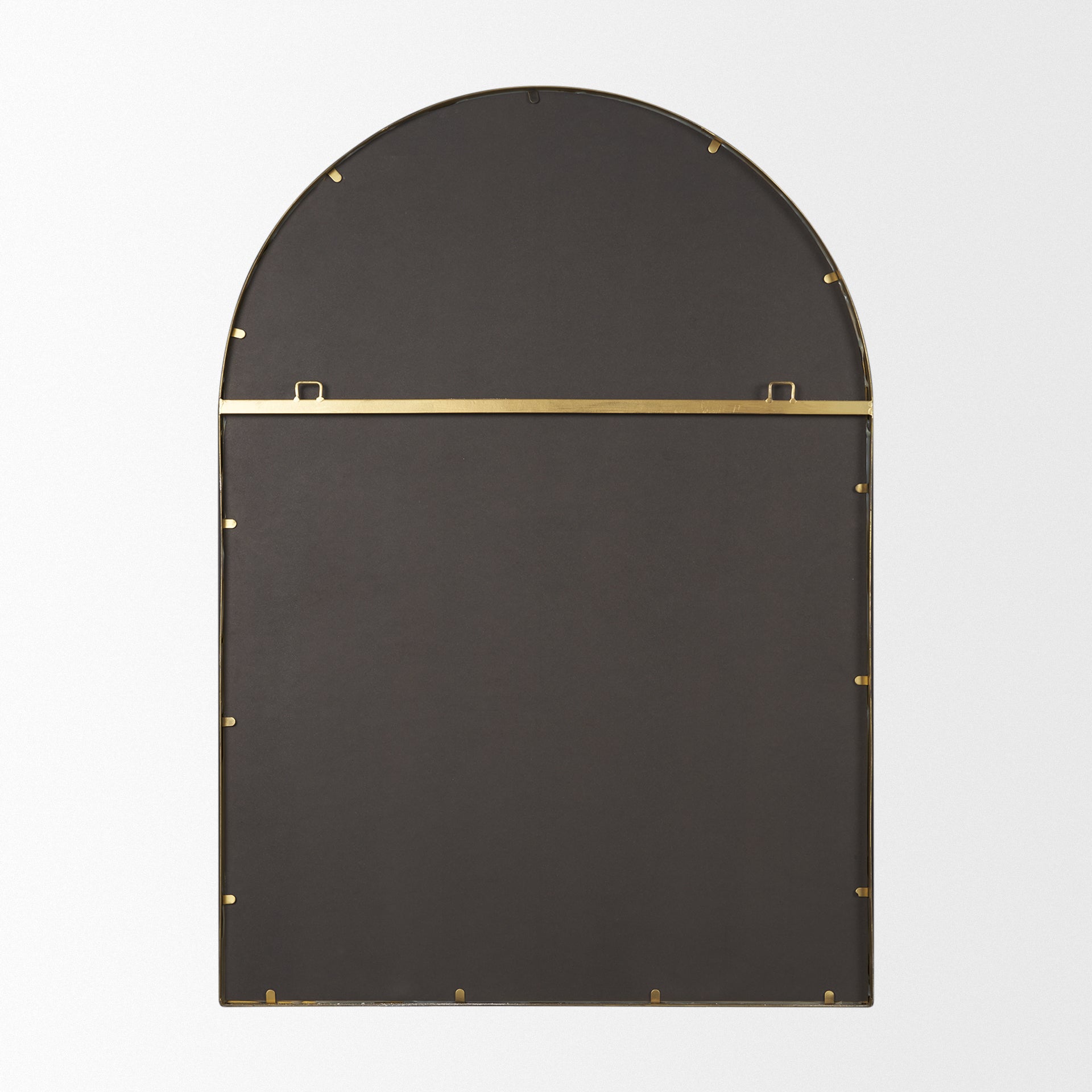 Tiffany Brushed Gold Double Frame Metal Arched Mirror