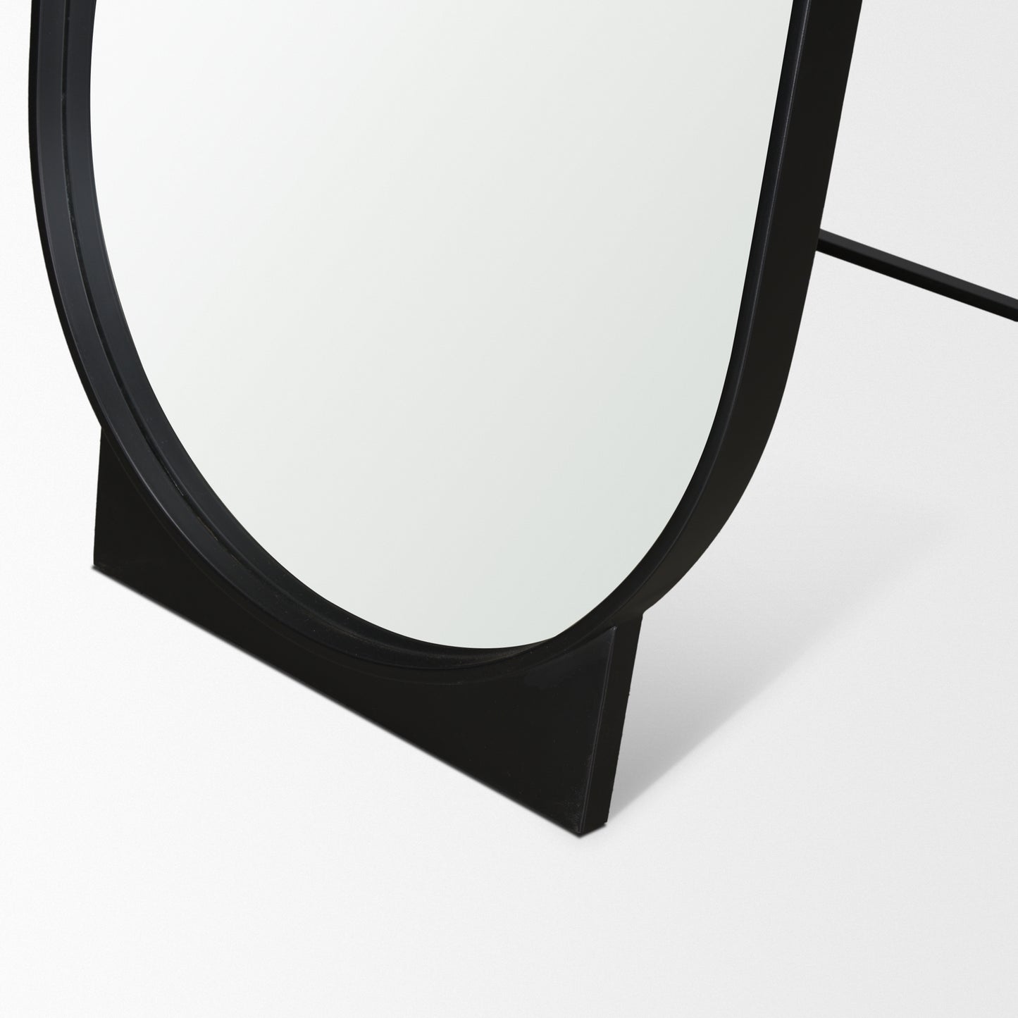 Tillie Oblong Matte Black Metal Standing Floor Mirror