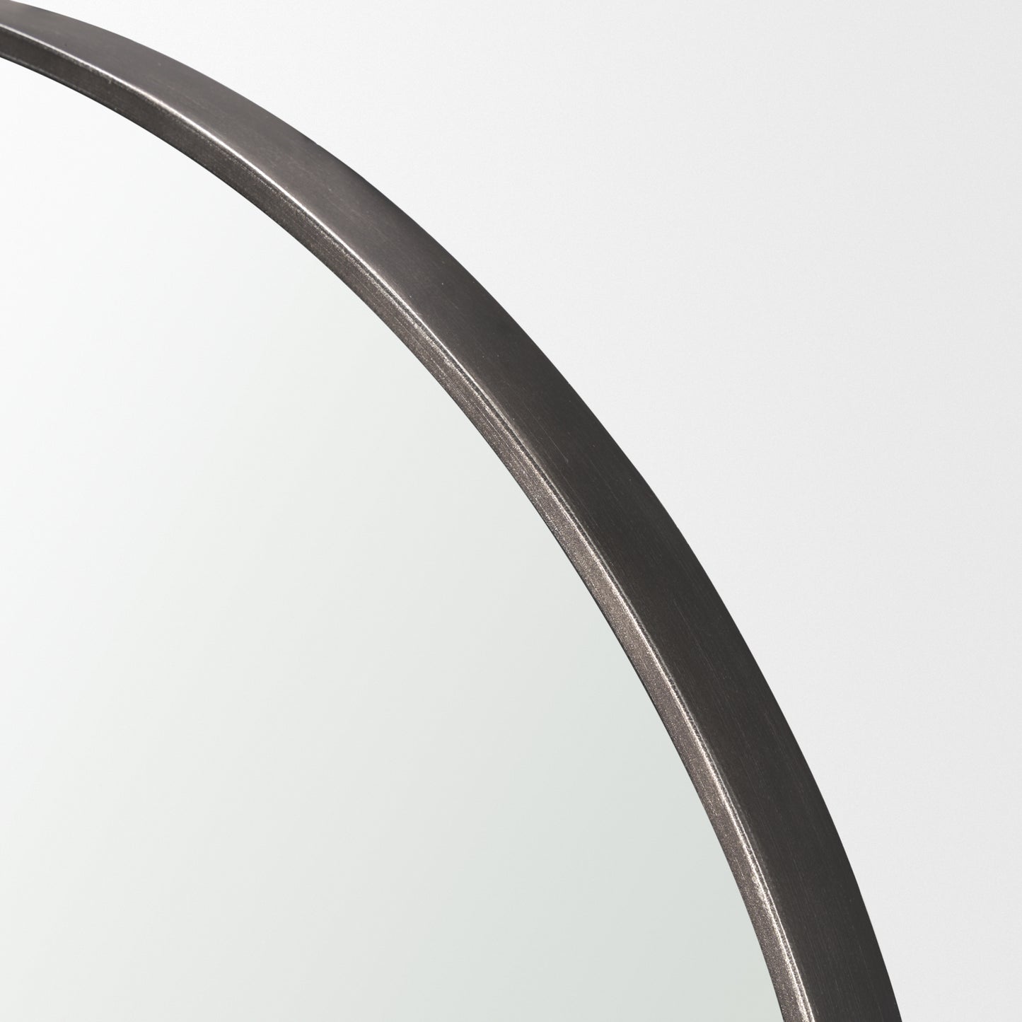 Tillie Round Gunmetal w/ Textured Metal Frame Wall Mirror