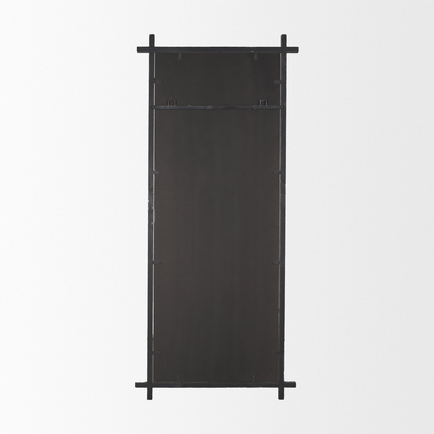 Tori Gunmetal w/ Textured Metal Cross Frame Wall Mirror