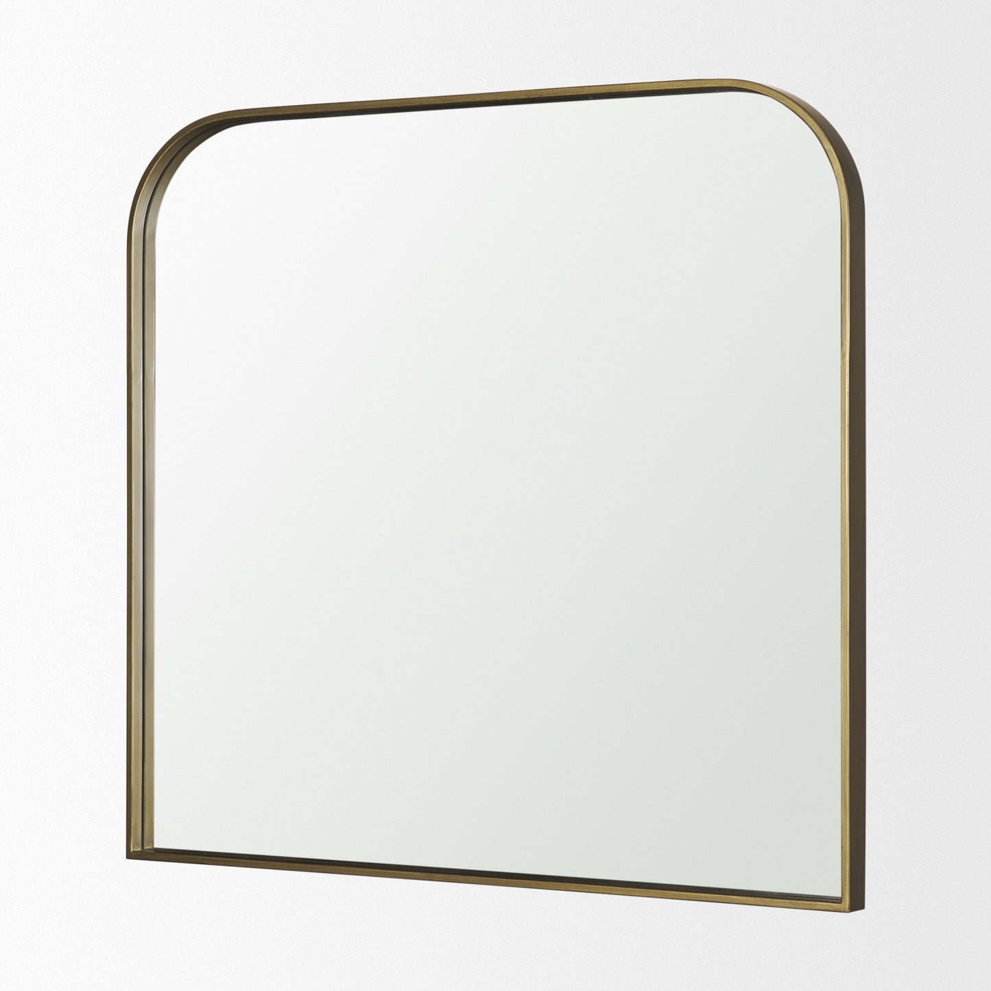 Timon Brushed Gold Square Arched Mirror