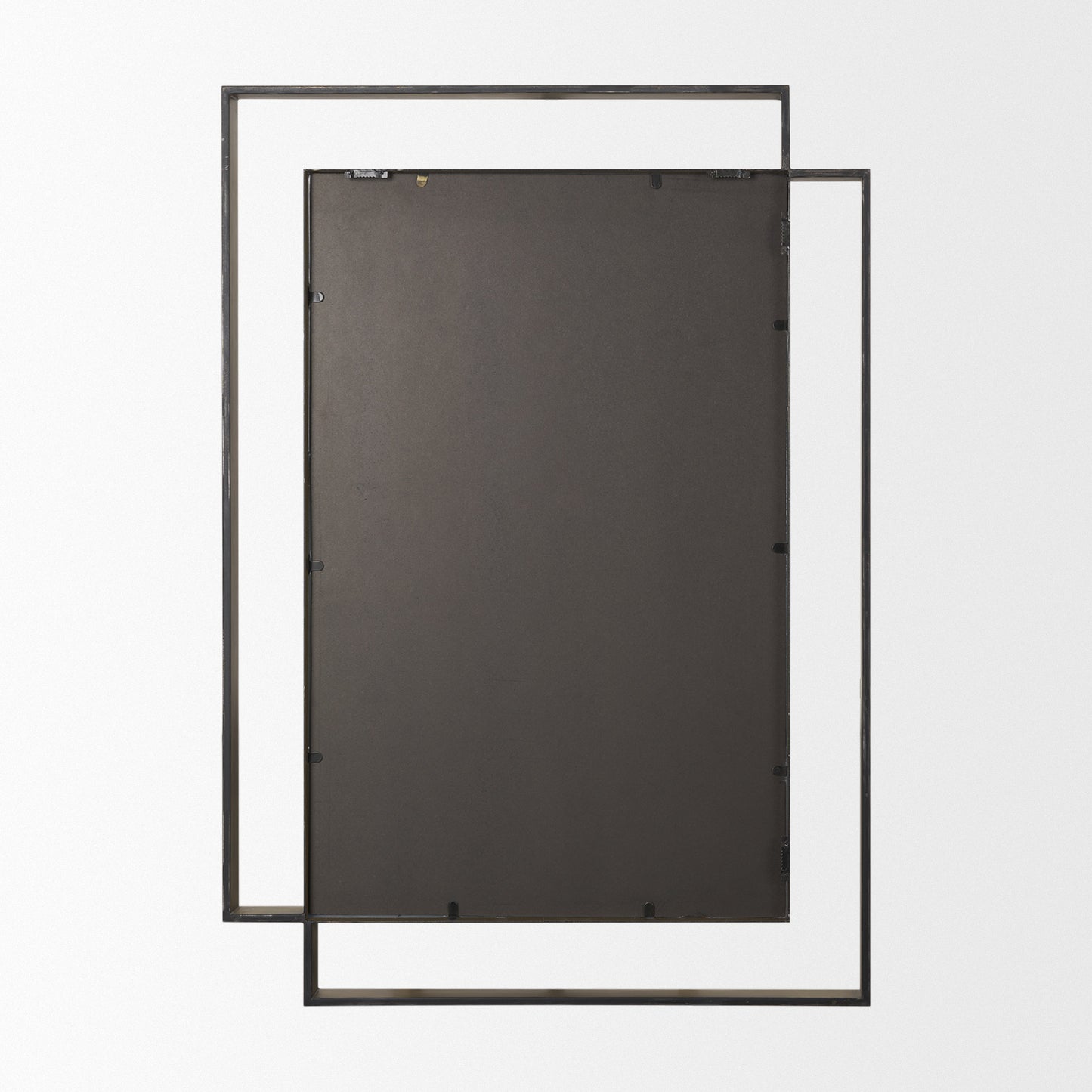 Tiva Rectangular Dual Brushed Gold Metal Framed Mirror