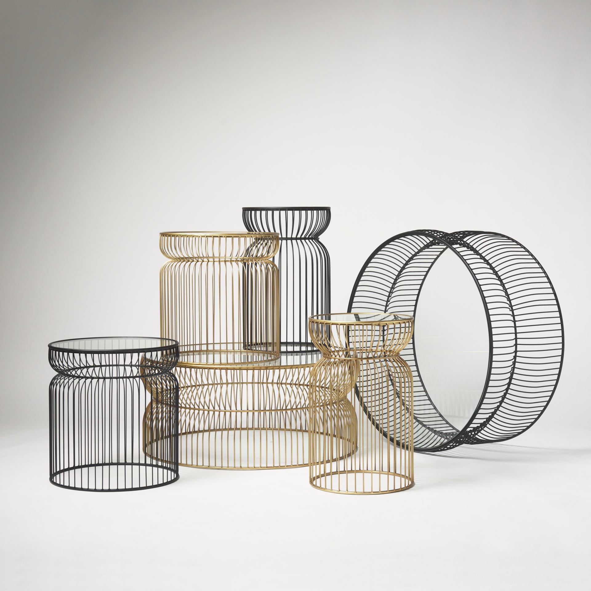 Shani Accent Table Gold Metal | Glass - accent-tables