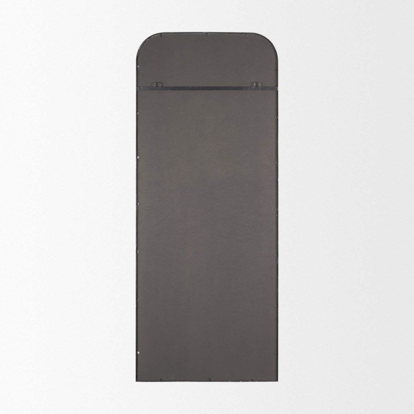 Tamira Tall Brushed Gunmetal Metal Arched Mirror