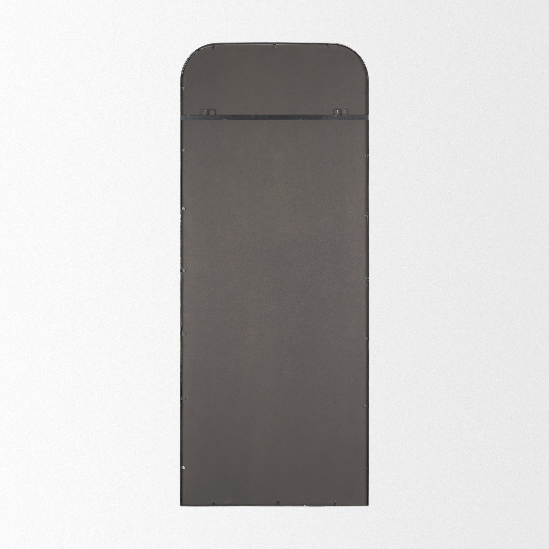 Tamira Tall Brushed Gunmetal Metal Arched Mirror