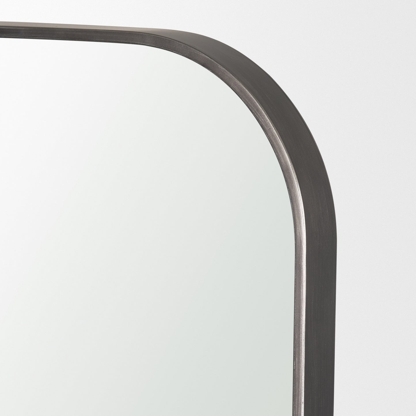 Tamira Tall Brushed Gunmetal Metal Arched Mirror