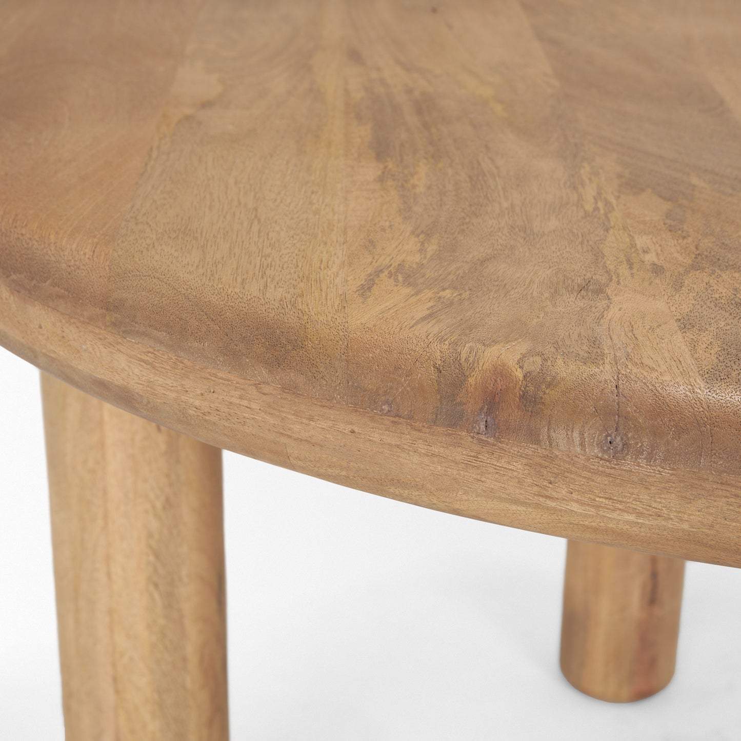 Soma 48" Light Brown Mango Wood Round Dining Table