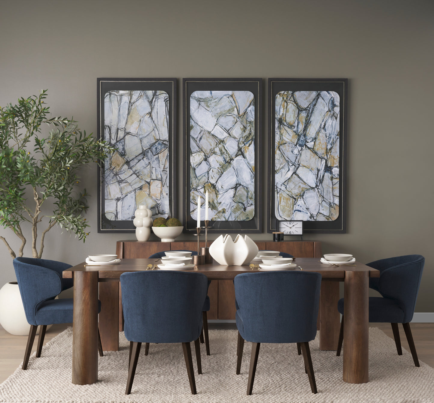 Tammar Dining Table Medium Brown | Wood - dining-table
