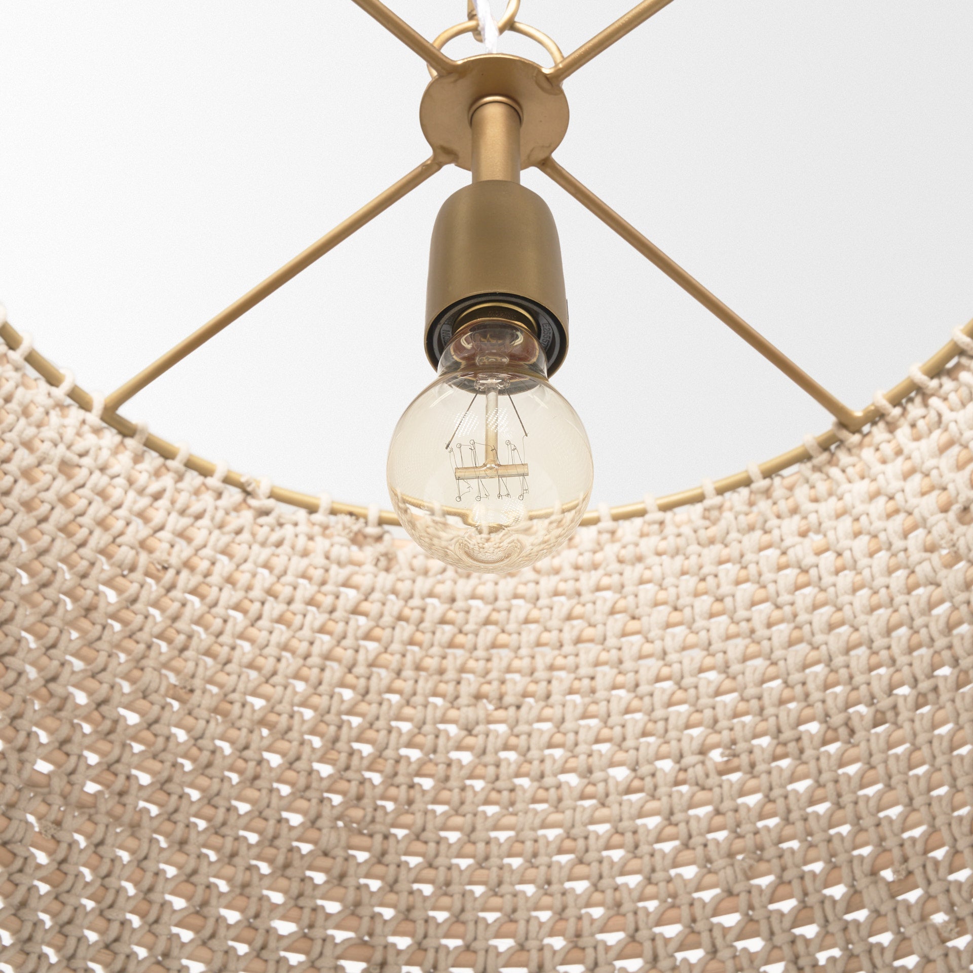 Tosha Pendant Cotton Rope | Drum Shade - pendant-light