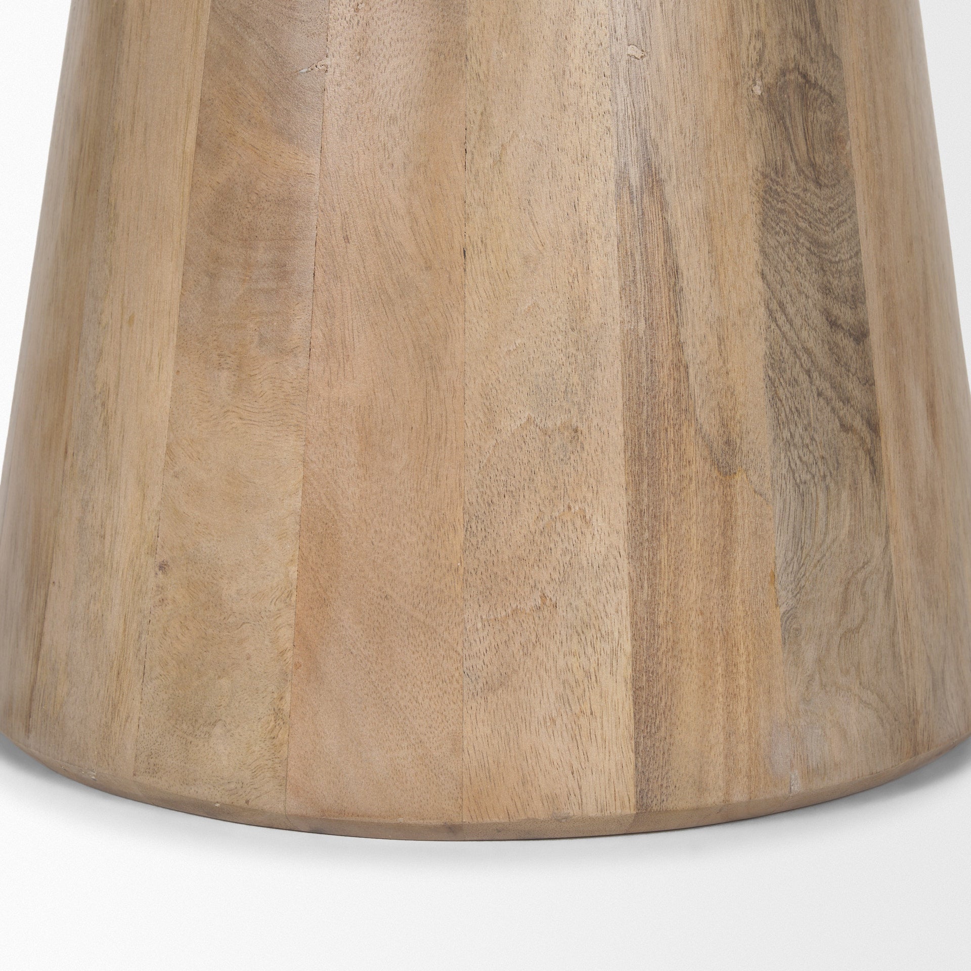 Takoda Light Brown Wood Tapered Drum Accent Table