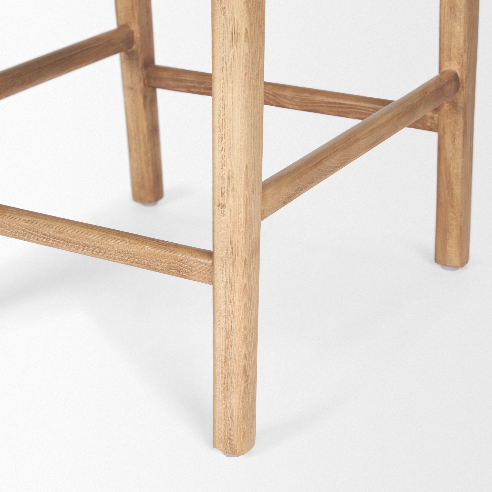 Shane Leather Seat Bar Counter Stool Brown Leather | Brown Wood - bar-stools