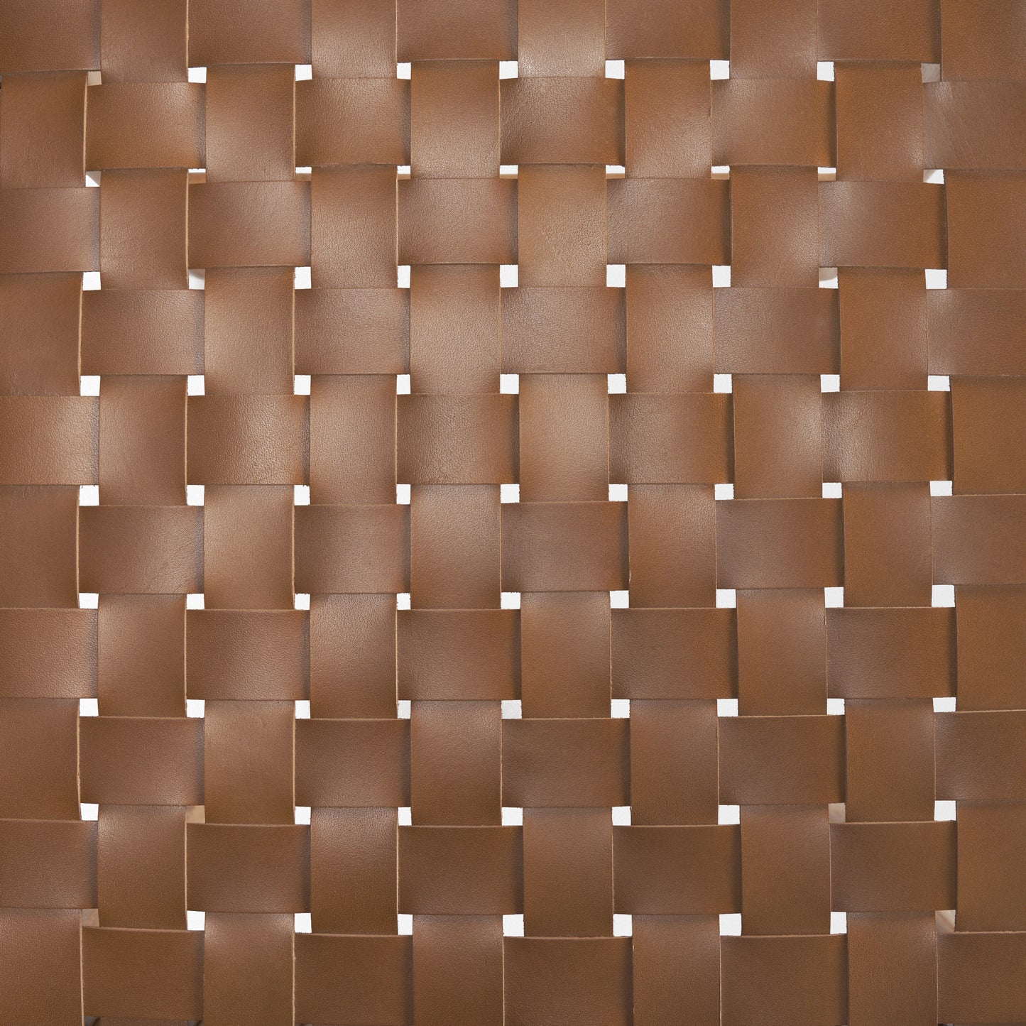 Shane Brown Wood w/ Woven Brown Leather Bench