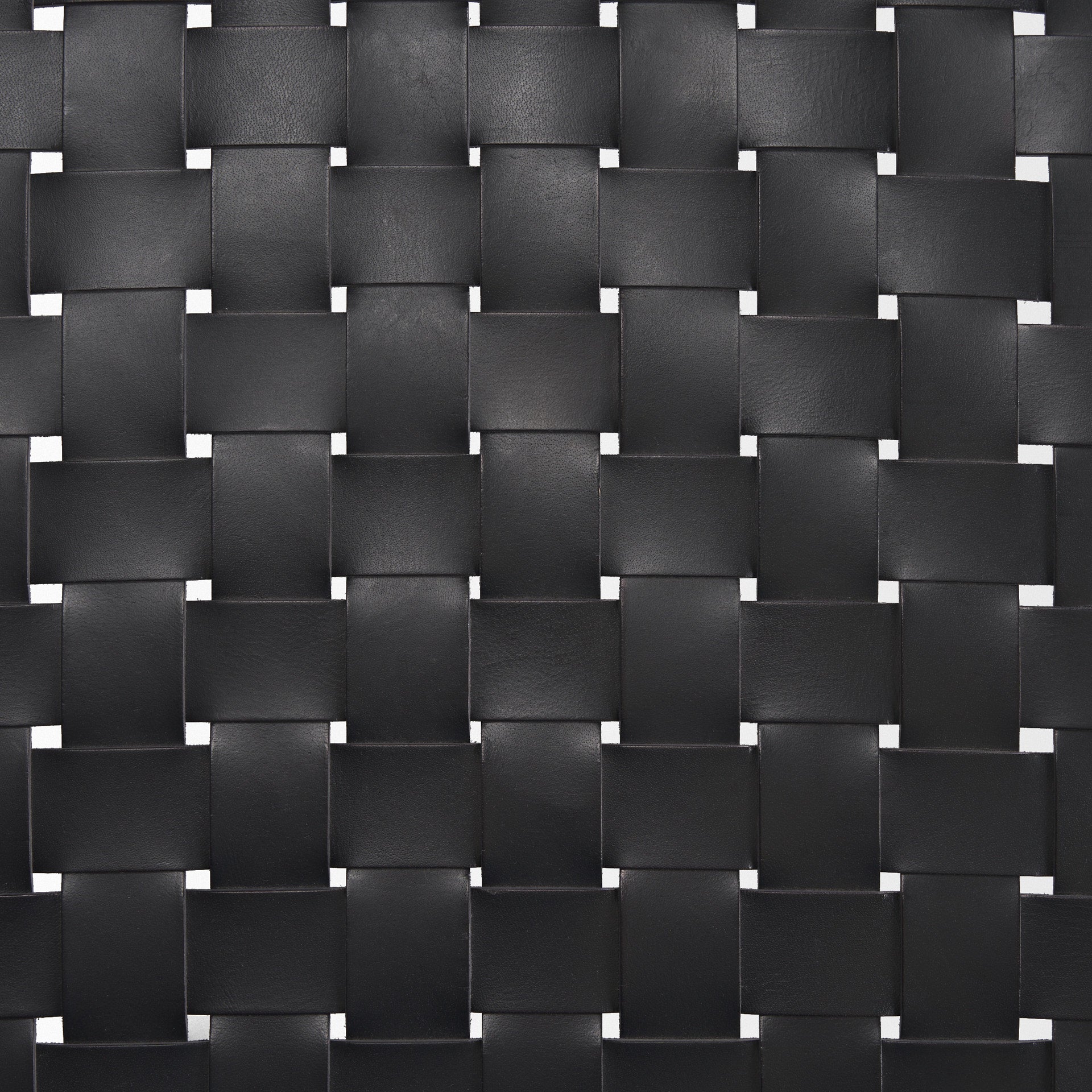 Shane Black Wood w/ Woven Black Leather Bench