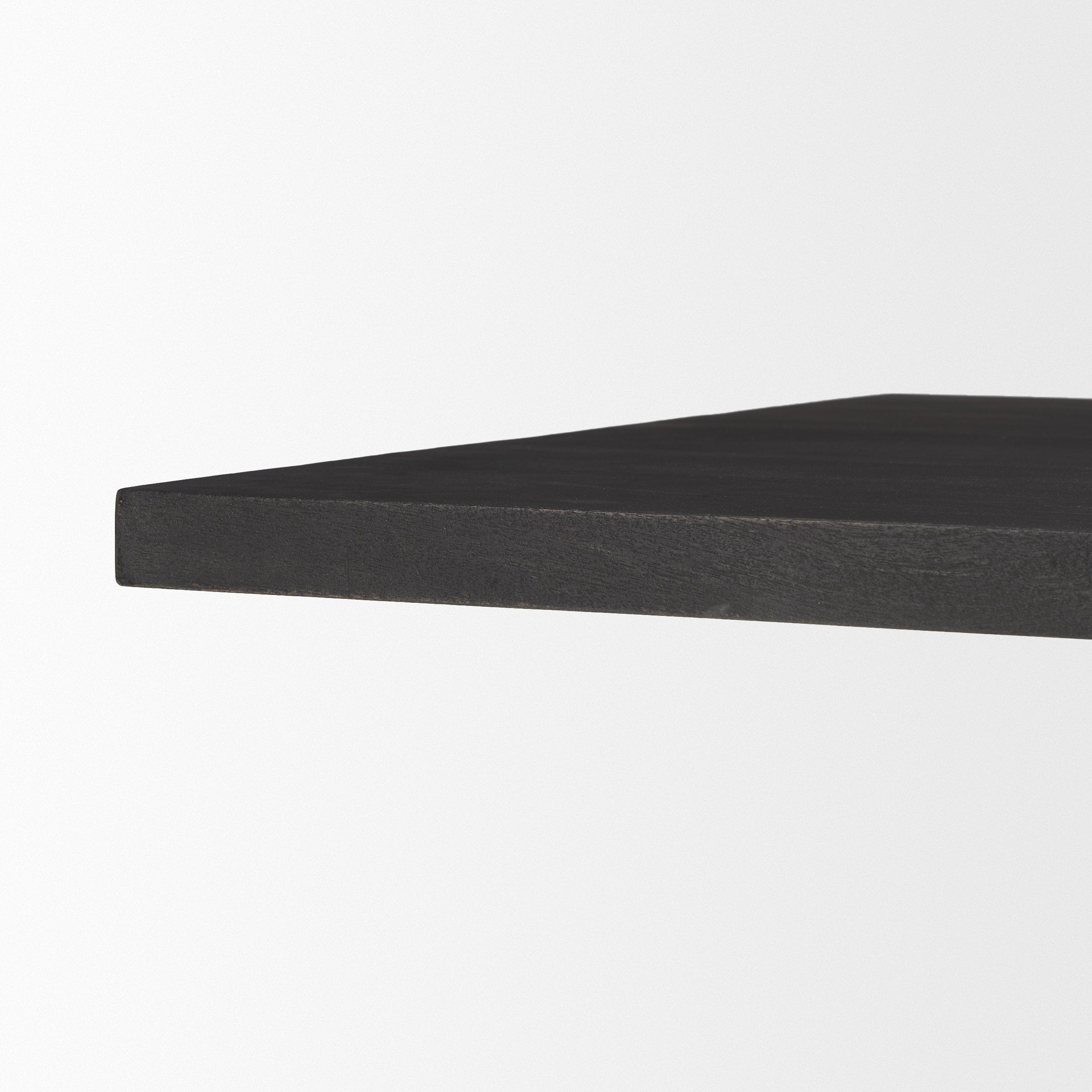 Tarro 84" Rectangular Textured Black Wood w/ Geometrical Base Dining Table