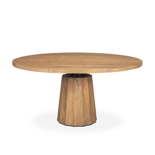 Swanson Round Dining Table Light Brown Wood