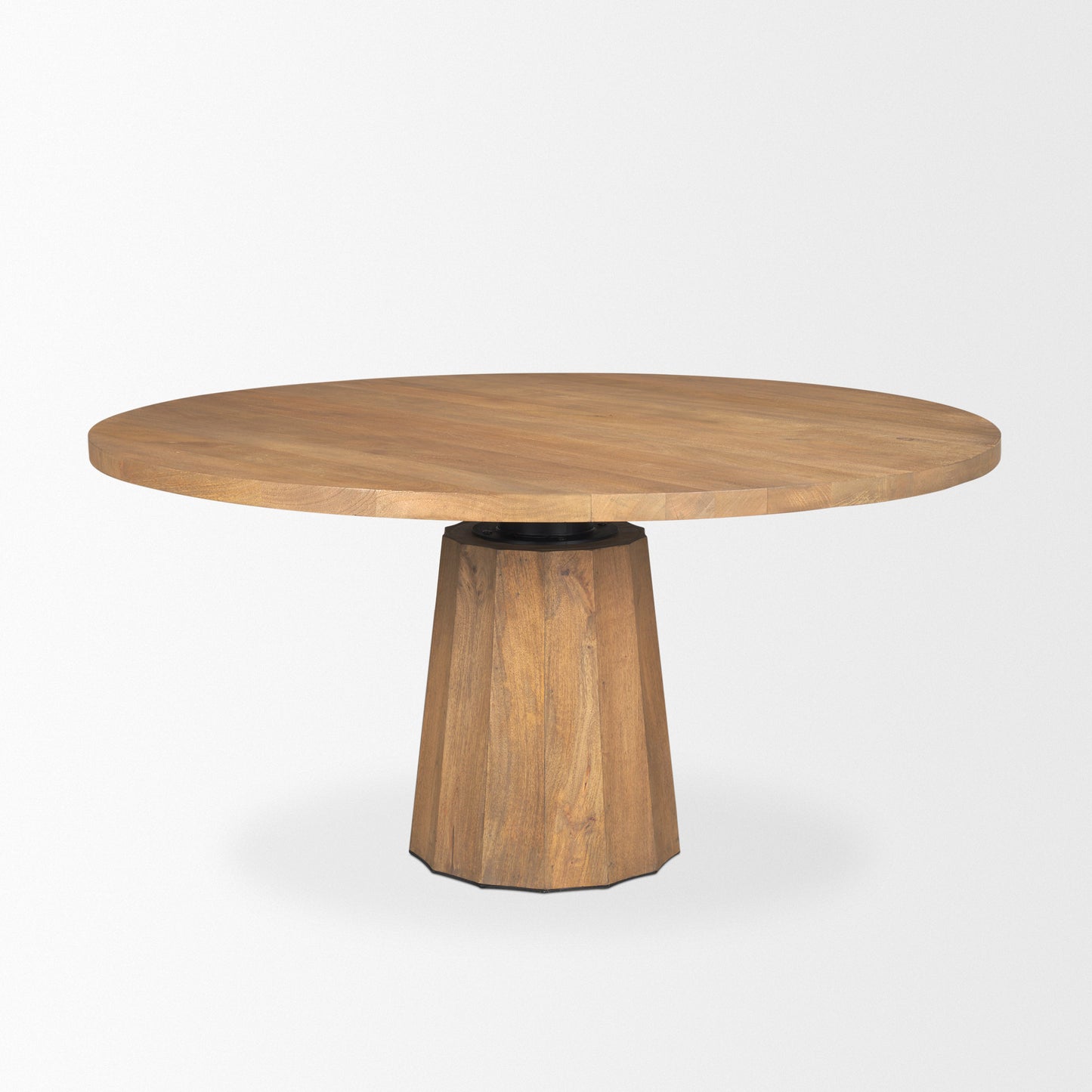Swanson Round Dining Table Light Brown Wood - dining-table