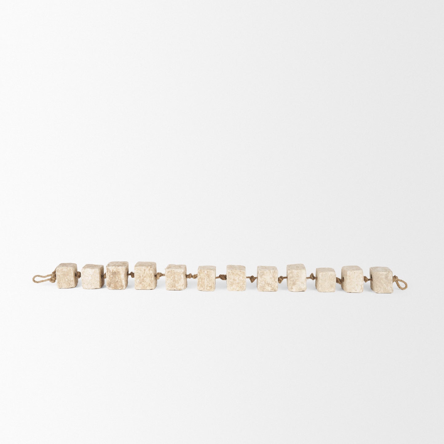 Mala Beige Paper Mache Cube Garland