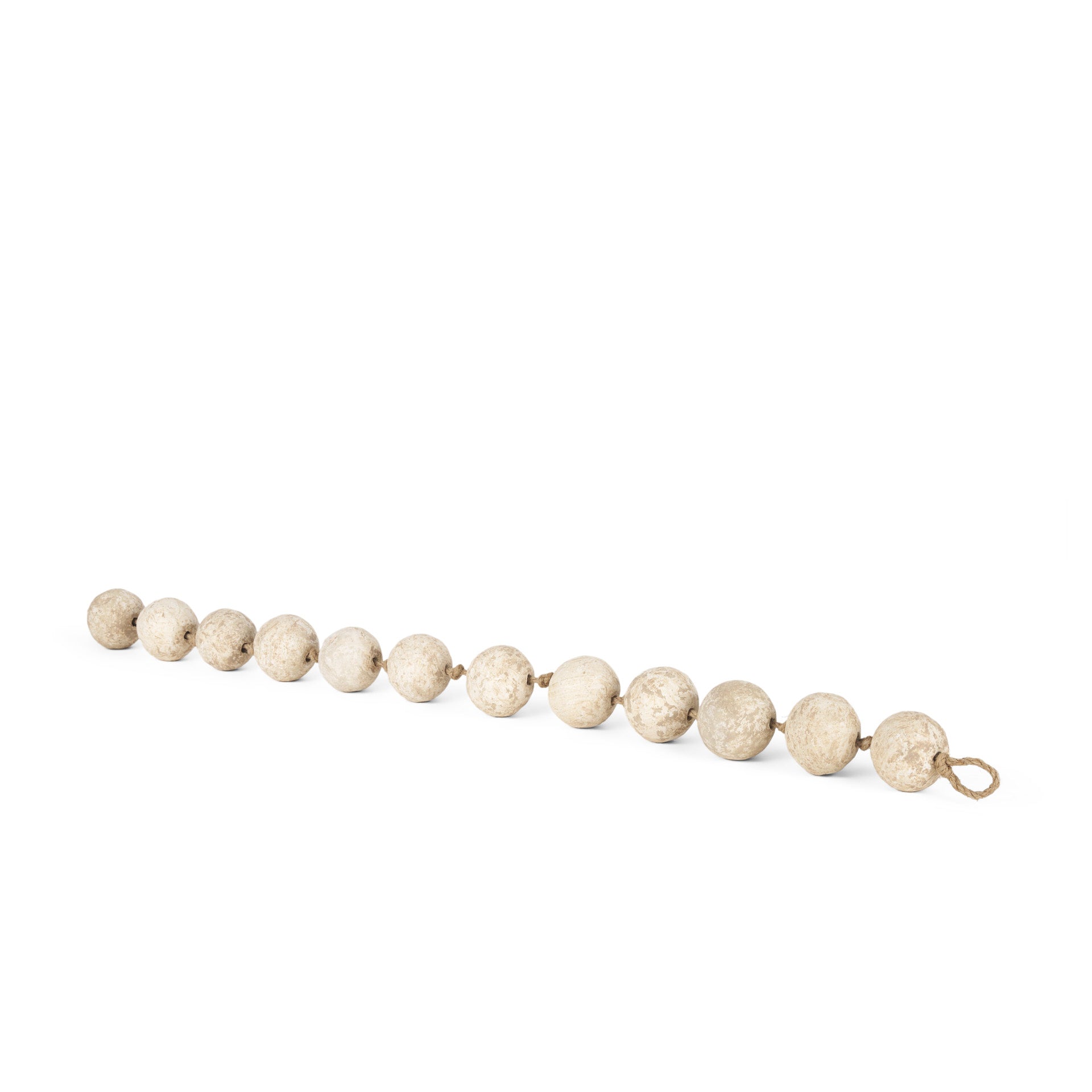 Varamala Beige Paper Mache Sphere Garland