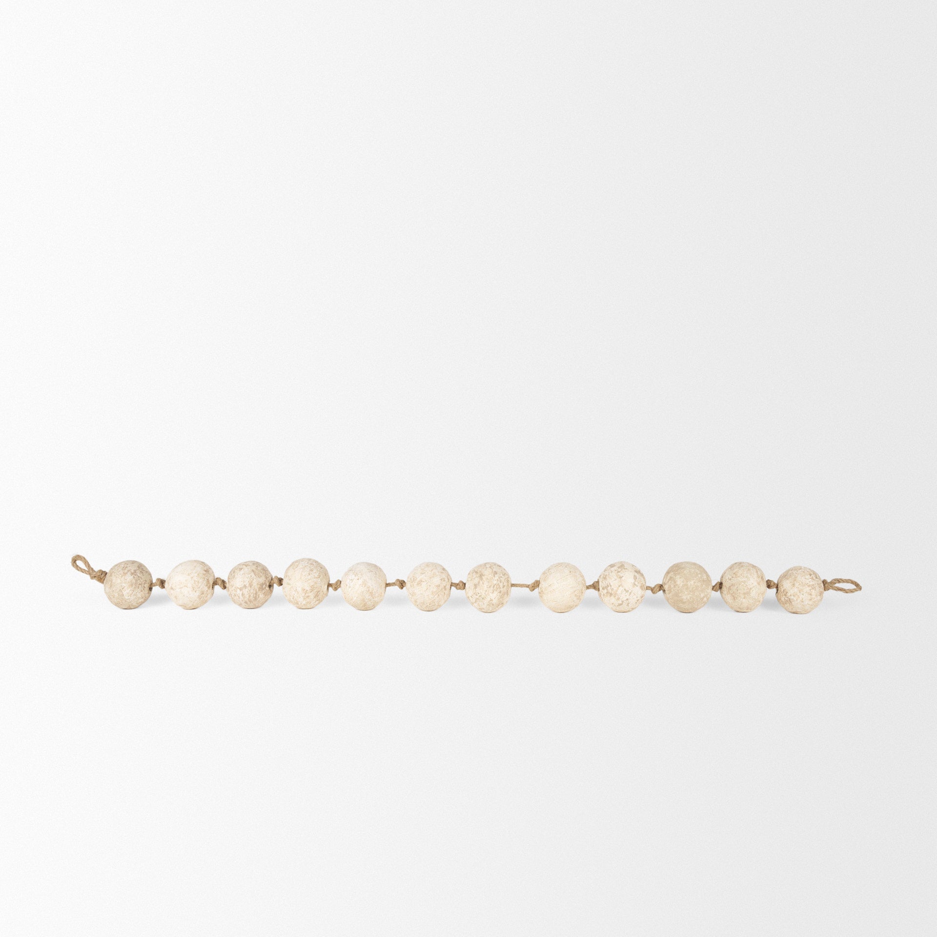 Varamala Beige Paper Mache Sphere Garland
