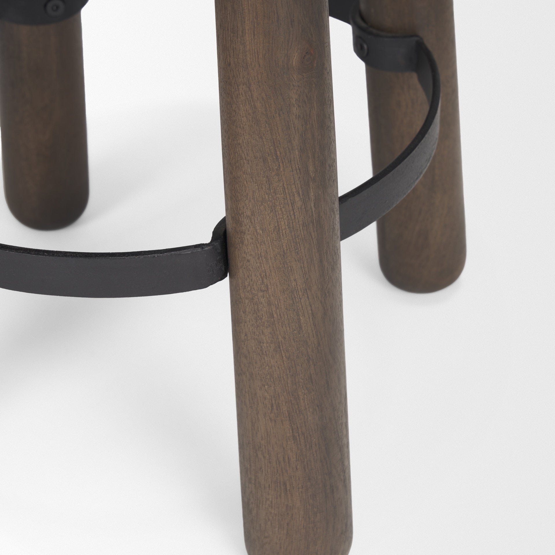 Weldon Wood Seat Counter Stool Dark Brown Wood | Black Metal - bar-stools