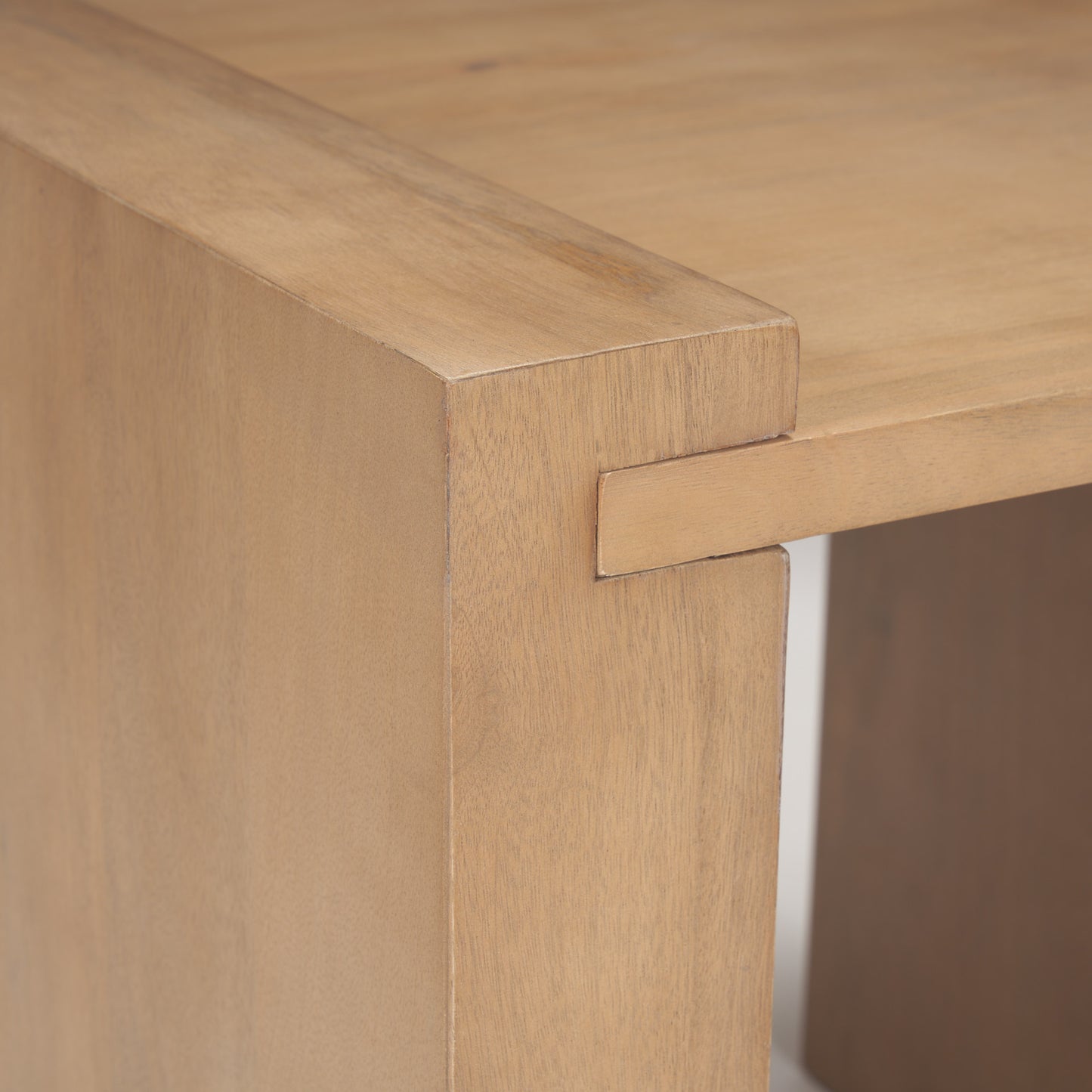 Wesson Light Brown Wood Accent Table