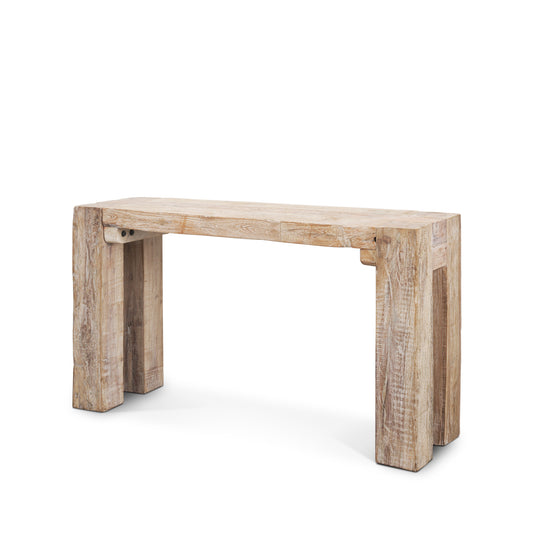 McArthur Console Table Reclaimed Wood | Whitewash - console-tables