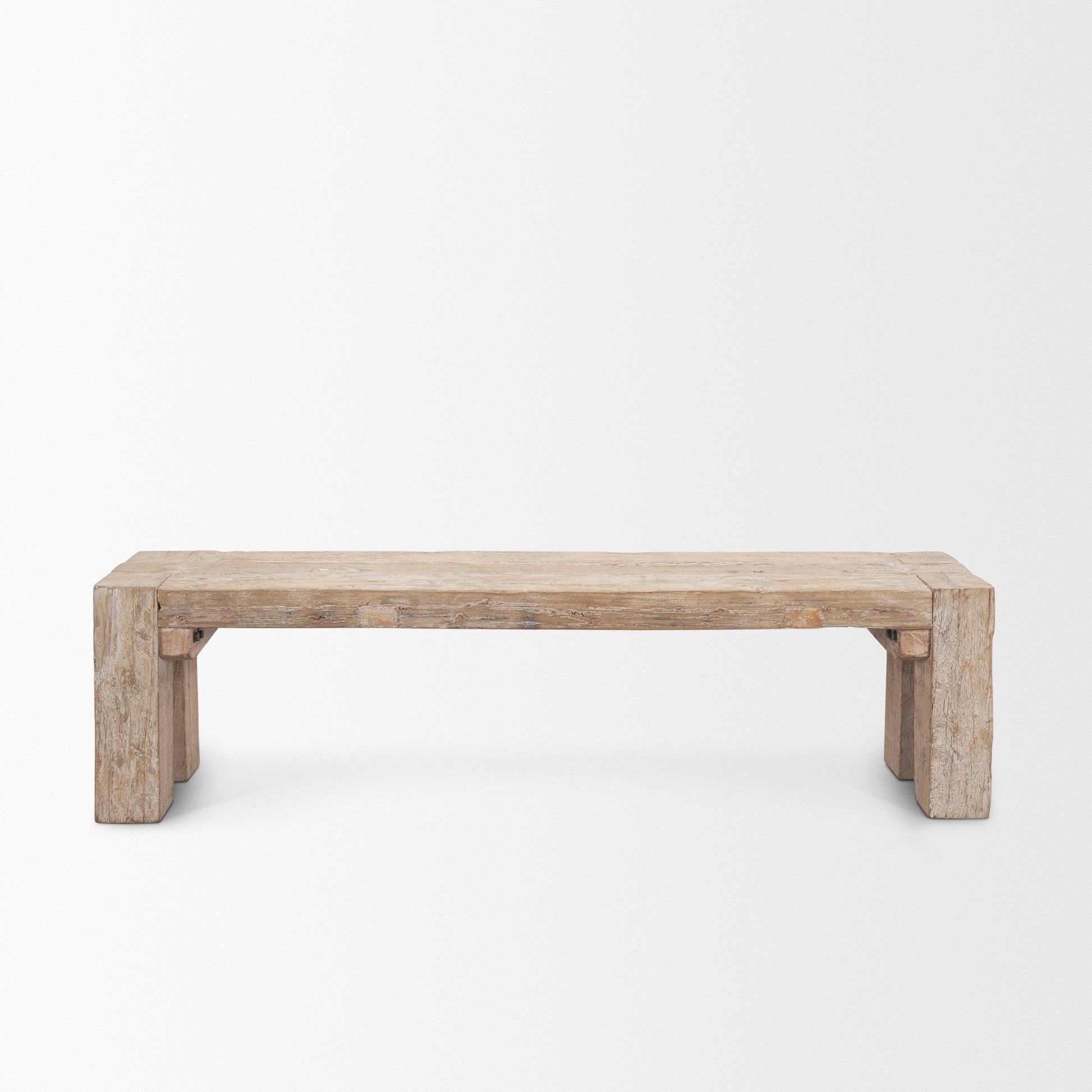 McArthur Whitewash Reclaimed Wood Bench