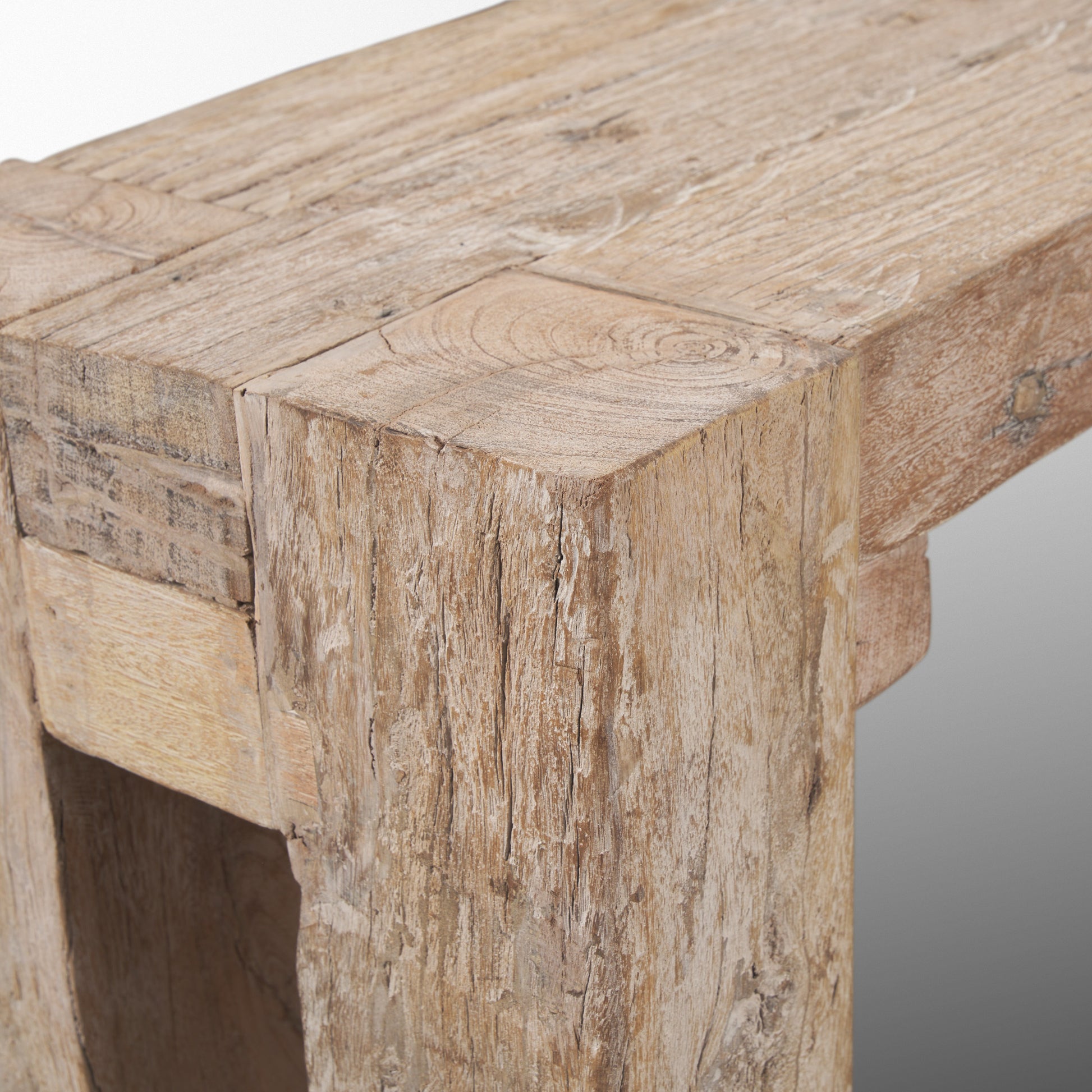 McArthur Whitewash Reclaimed Wood Bench