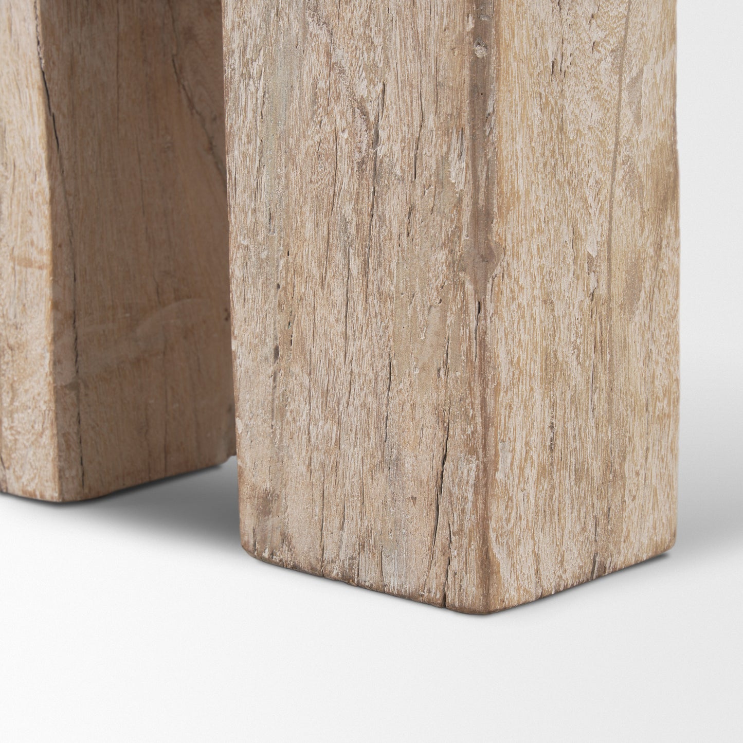 McArthur Whitewash Reclaimed Wood Bench