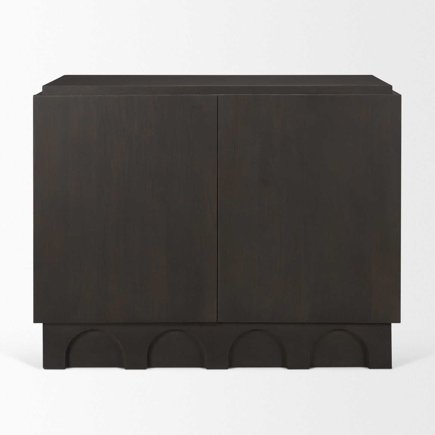 Wagner Dark Brown Wood w/ Arched Design Accent Cabinet