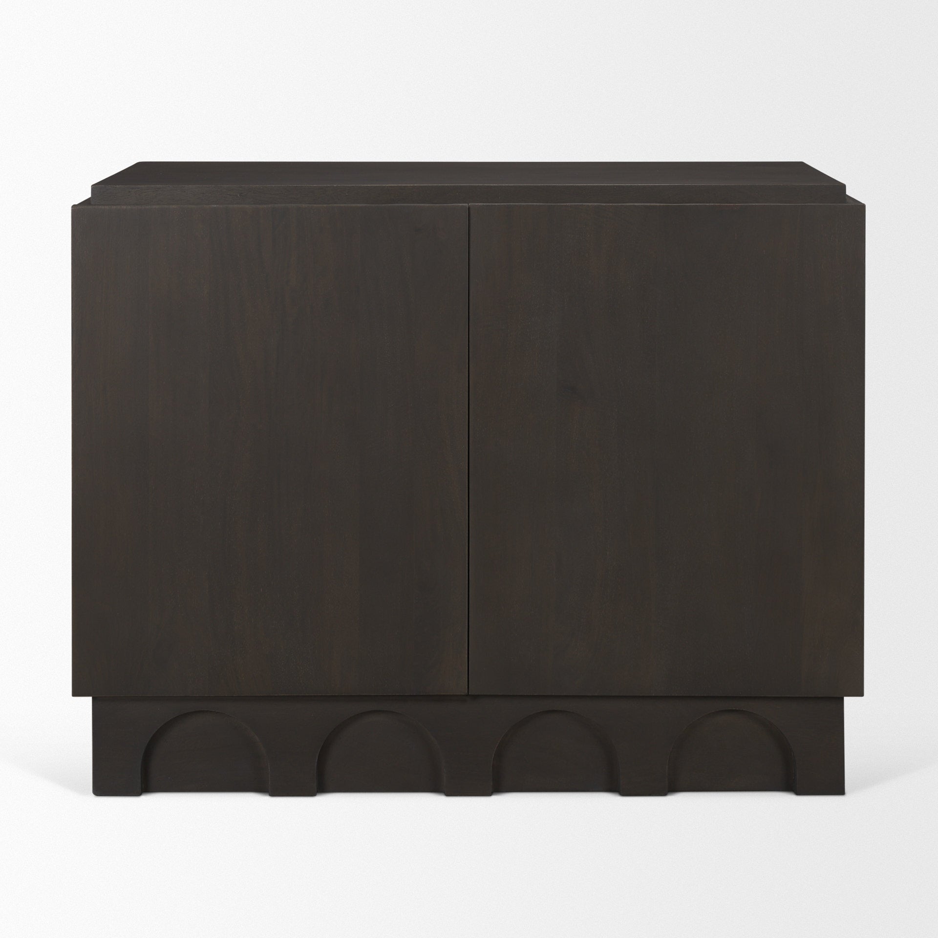 Wagner Dark Brown Wood w/ Arched Design Accent Cabinet
