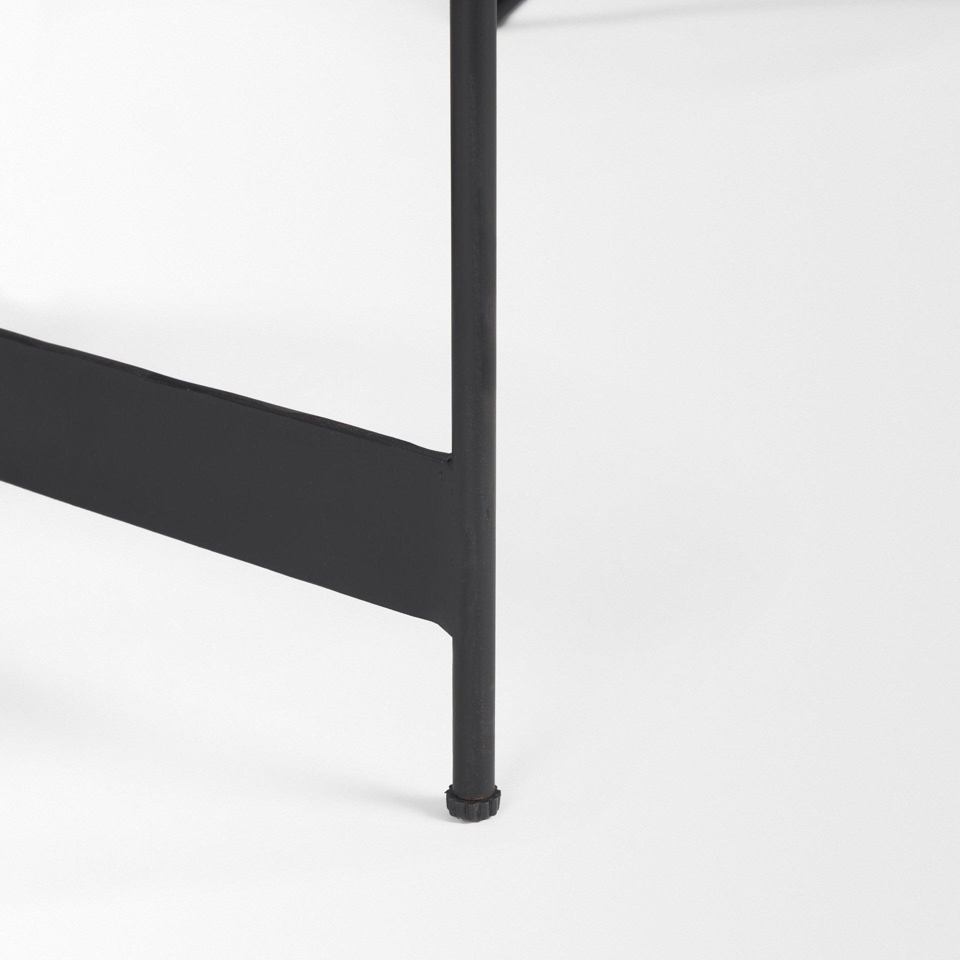 Wade Travertine Marble w/ Matte Black Metal Coffee Tables