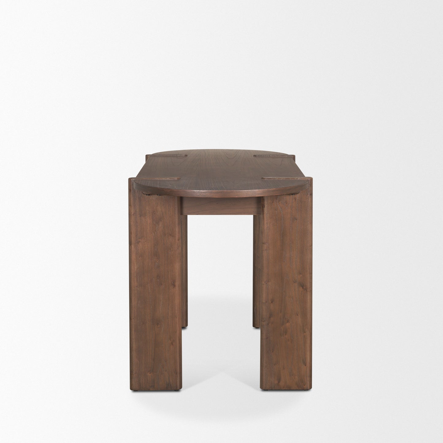 Sohan Dark Brown Elm Wood Oblong Desk