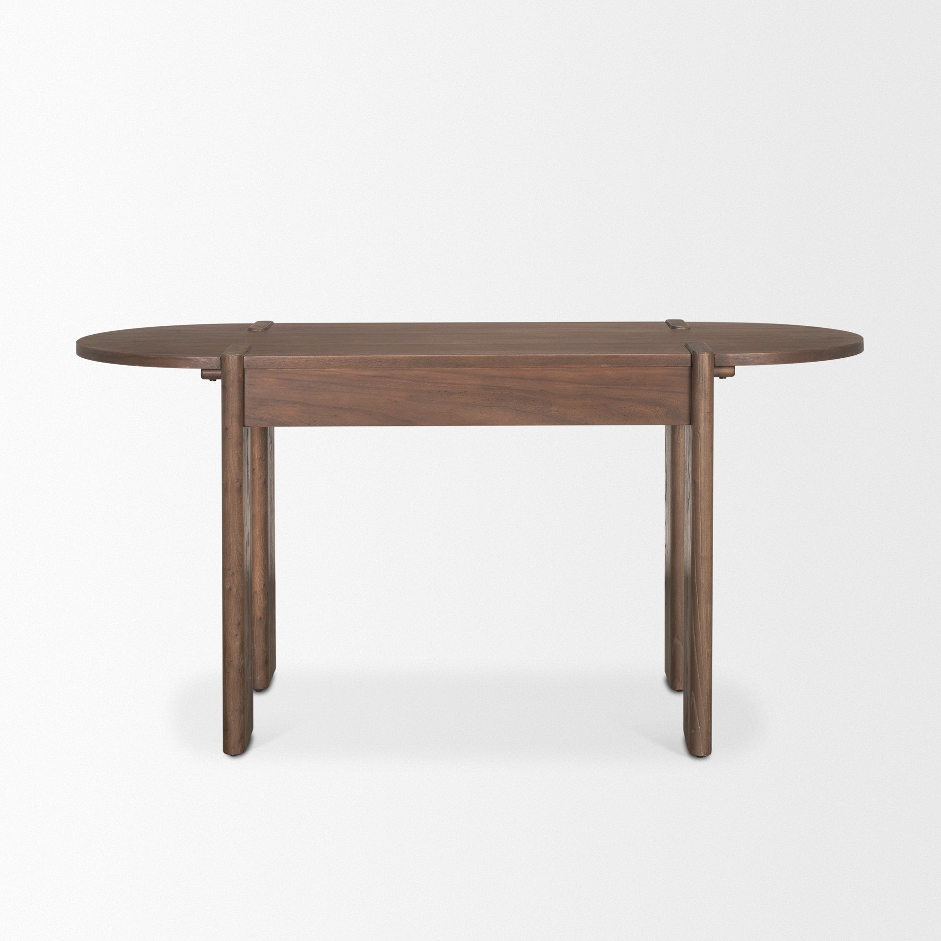 Sohan Dark Brown Elm Wood Oblong Desk