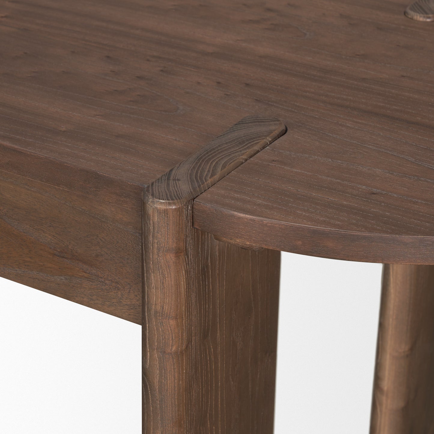 Sohan Dark Brown Elm Wood Oblong Desk