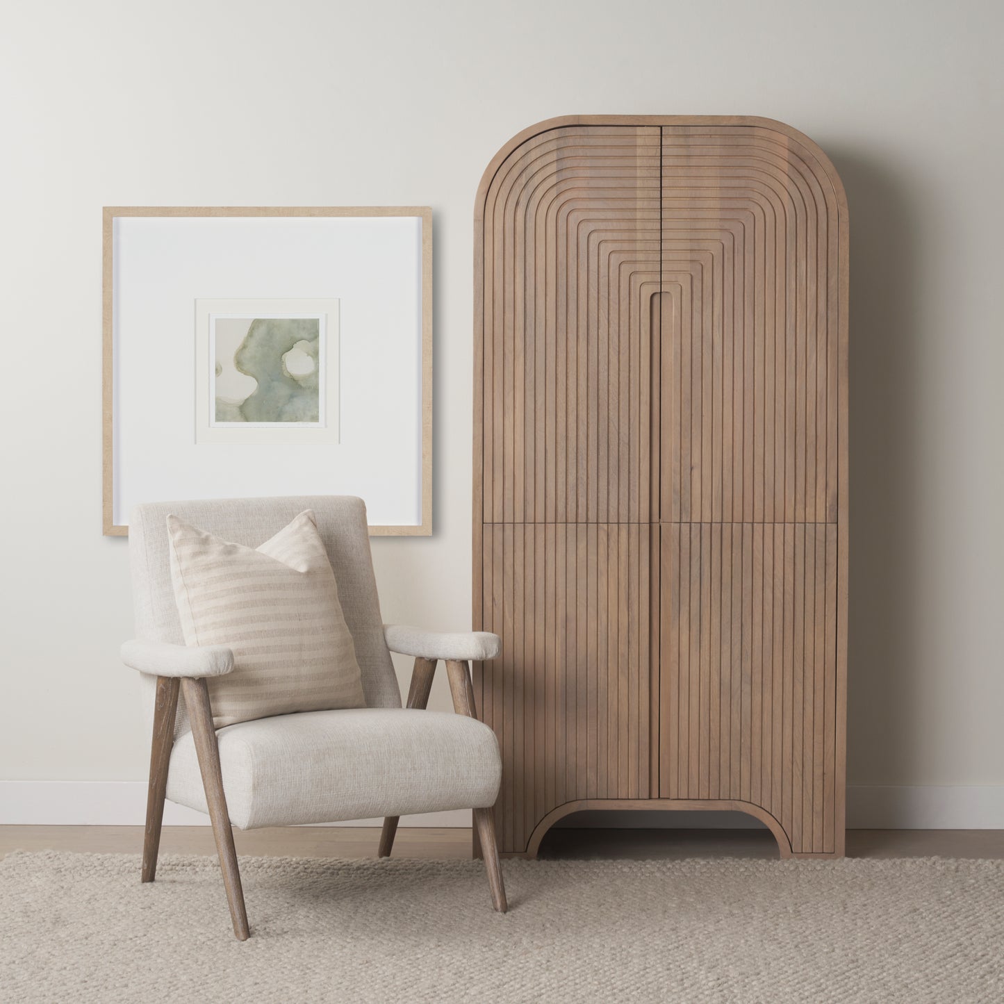Nico Accent Chair Oatmeal | Medium Brown - accent-chairs