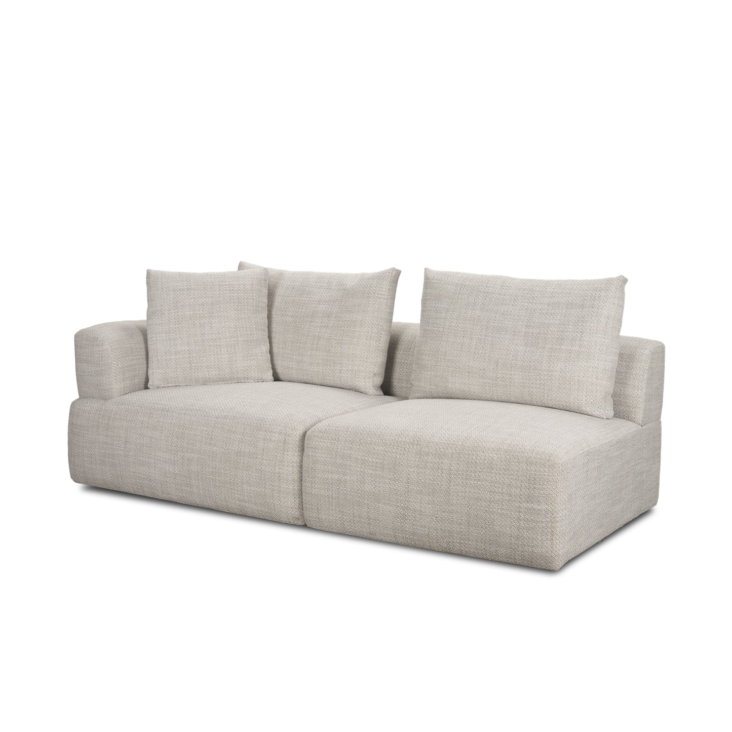 Warner Gray 2 Piece Long Sofa Set