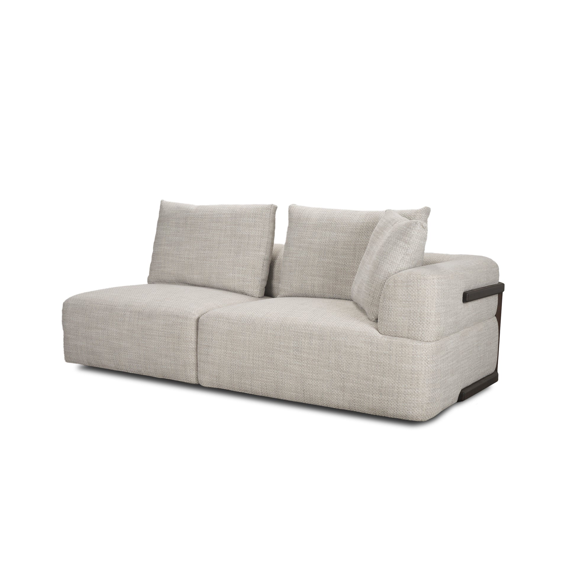 Warner Gray 2 Piece Long Sofa Set